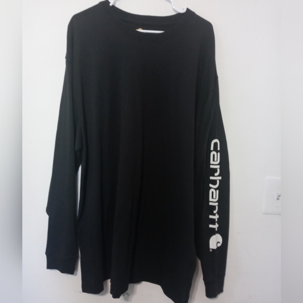 Carhartt Men's K231 Original fit 2XL long sleeve Black T Shirt with Logo